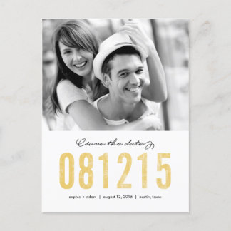 NUMMER Save the Date Postkarte