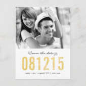 NUMMER Save the Date Postkarte (Vorderseite)