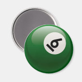 NUMMER SECHS BILLIARDS BALL MAGNET (Vorderseite/Rückseite)