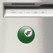 NUMMER SECHS BILLIARDS BALL MAGNET (In Situ (Geschirrspüler))