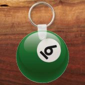 NUMMER SECHS BILLIARDS BALL SCHLÜSSELANHÄNGER (Vorderseite)