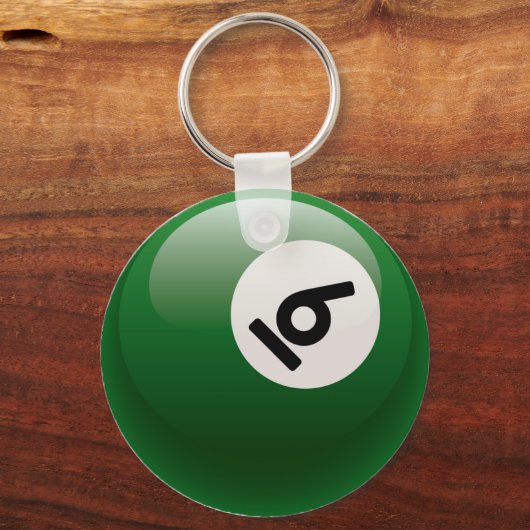 NUMMER SECHS BILLIARDS BALL SCHLÜSSELANHÄNGER (Vorderseite)