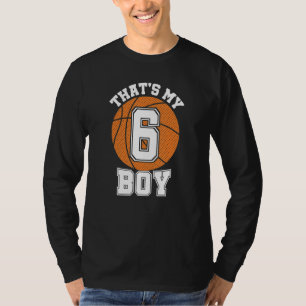 Nummer Sechs Das ist mein Junge 6 Basketball Mama T-Shirt