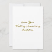 Nummer Sieben Foto Hochzeit Jahrestag Einladung (Rückseite)