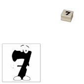 Nummer sieben gummistempel (Stempel)