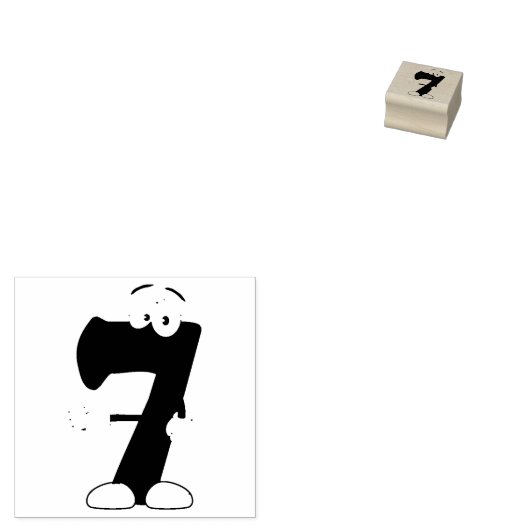 Nummer sieben gummistempel (Stempel)