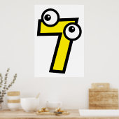 Nummer sieben poster (Küche)