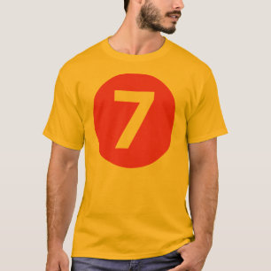 Nummer sieben rot T-Shirt