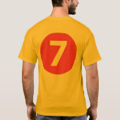 Nummer sieben rot T-Shirt (Rückseite)