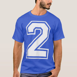 Nummer Sports 2 Uni Team 2. Zwei Front und Ba T-Shirt