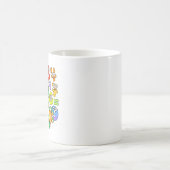 Nummer-Tag-Dinosaurier-Mathe-Design für Kinder Kaffeetasse (Mittel)