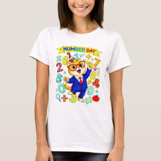 Nummer-Tag-Smart-Cat-Mathe-T-Shirt für Kinder T-Shirt