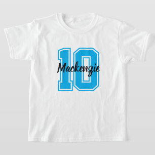 Nummer und Name personalisiert T-Shirt