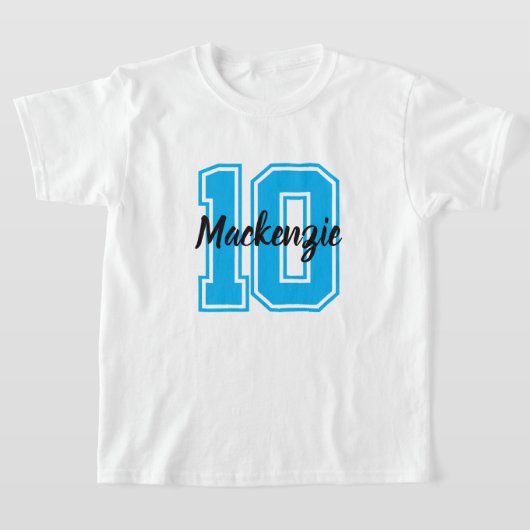Nummer und Name personalisiert T-Shirt (Ablage )