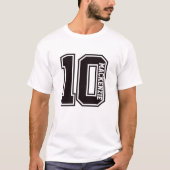 Nummer und Name personalisiert T-Shirt (Vorderseite)