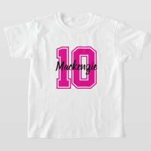 Nummer und Name personalisiert T-Shirt