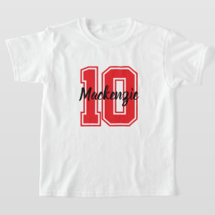 Nummer und Name personalisiert T-Shirt