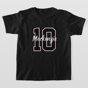 Nummer und Name personalisiert T-Shirt