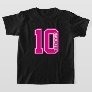 Nummer und Name Personalisierte Universitäts- T-Shirt