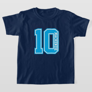 Nummer und Name Personalisierte Varsity T-Shirt