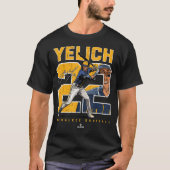 Nummer und Portrait Christlich Yelich Milwaukee ML T-Shirt (Vorderseite)