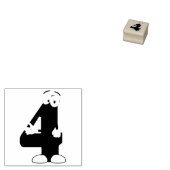 Nummer vier gummistempel (Stempel)