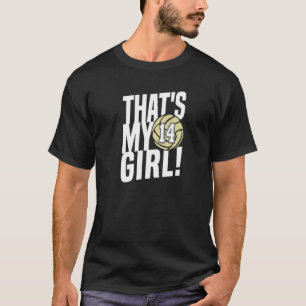 Nummer Vierzehn Das ist mein Mädchen 14 Volleyball T-Shirt