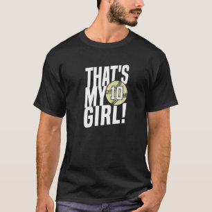 Nummer Zehn Das ist mein Mädchen 10 Softball-Mama- T-Shirt