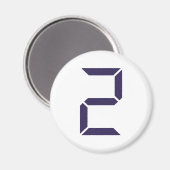 Nummer - Zwei - 2 Magnet (Vorderseite/Rückseite)