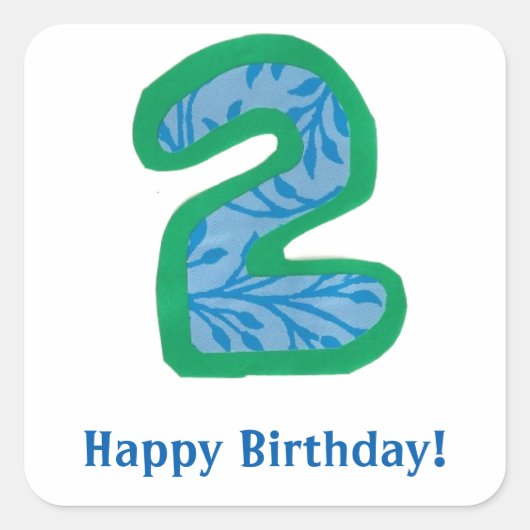 Nummer zwei Aufkleber (Vorderseite)