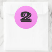 Nummer zwei große runde Violetkleber von Janz Runder Aufkleber (Tasche)