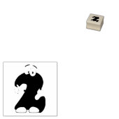 Nummer zwei gummistempel (Stempel)