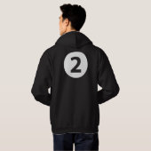 Nummer zwei hoodie (Schwarz voll)