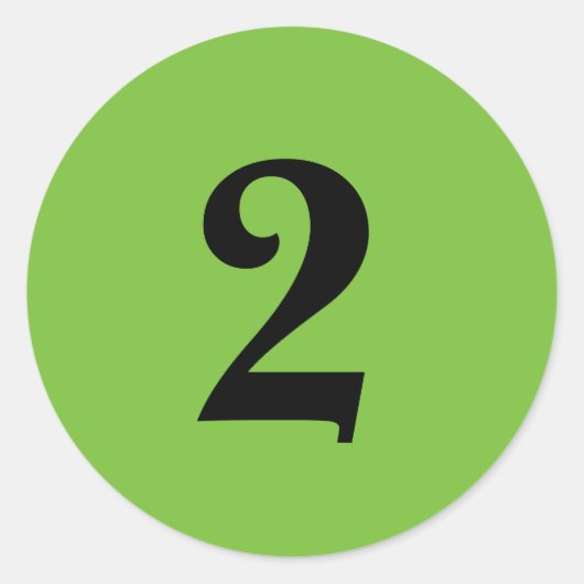 Nummer Zwei Planungen lassen sich einfach 2 grünsc Runder Aufkleber (Vorderseite)