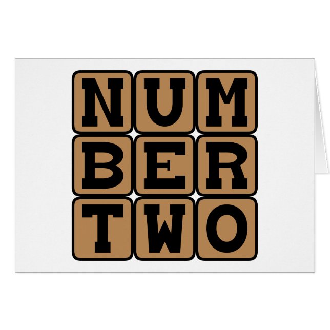 Nummer zwei, Zweiter (Vorderseite (Horizontal))