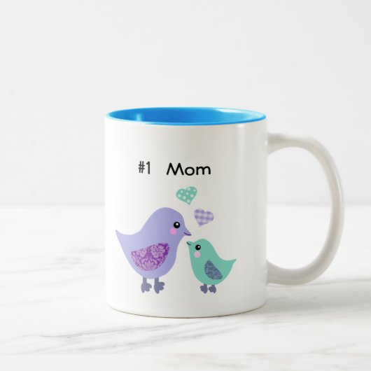 Nummerieren Sie 1 Mamma niedliche lila u. blaue Zweifarbige Tasse (Rechts)