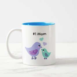 Nummerieren Sie 1 Mamma niedliche lila u. blaue Zweifarbige Tasse