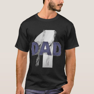 Nummerieren Sie einen Vater auf schwarzem T - T-Shirt