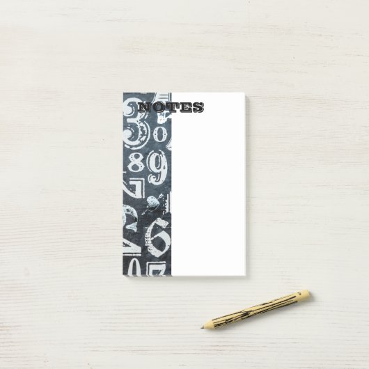 Nummeriert Post-It Klebezettel (Auf Schreibtisch)