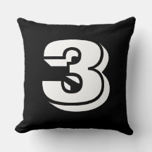 nummeriert - weiß auf rot