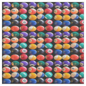 Nummerierte farbige Eightballs, Stoff (Nahaufnahme)