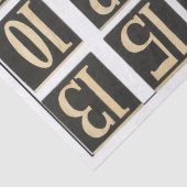 Nummerierte Kram-Zeitschriften-Elemente Seidenpapier (Detail)