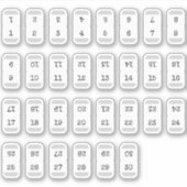 Nummerierte Register-Trenner Numerische Seiten-Tab Aufkleber (Vorderseite)