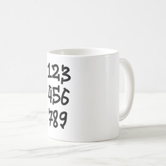 Nummern 123456789 kaffeetasse (VorderseiteRechts)