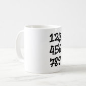 Nummern 123456789 kaffeetasse (Vorderseite Links)