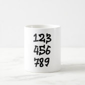 Nummern 123456789 kaffeetasse (Mittel)