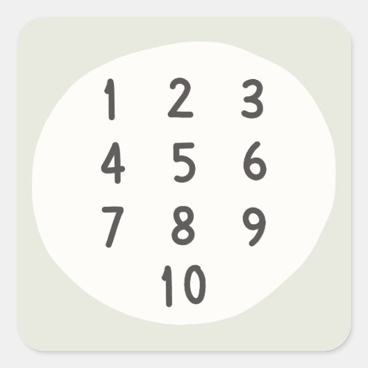 Nummern 1-10 zählen Sticker & Labels (Vorderseite)