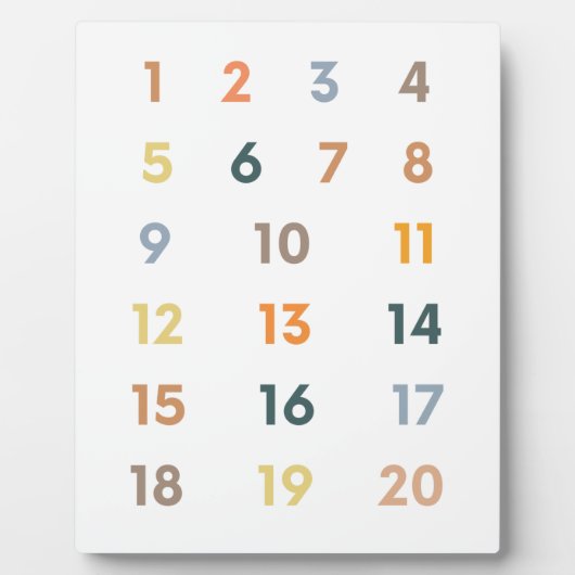 Nummern 1-20 fotoplatte (Vorderseite)