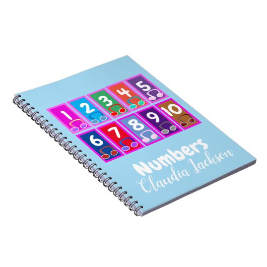 Nummern 1 bis 10 Frühmathematik-Notebook Notizblock (Rechte Seite)