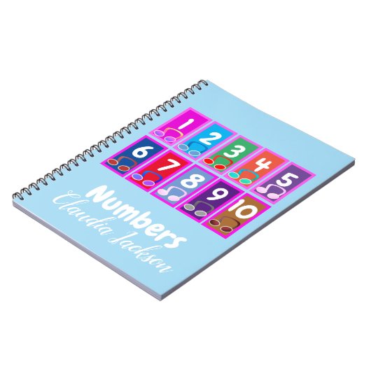 Nummern 1 bis 10 Frühmathematik-Notebook Notizblock (Linke Seite)